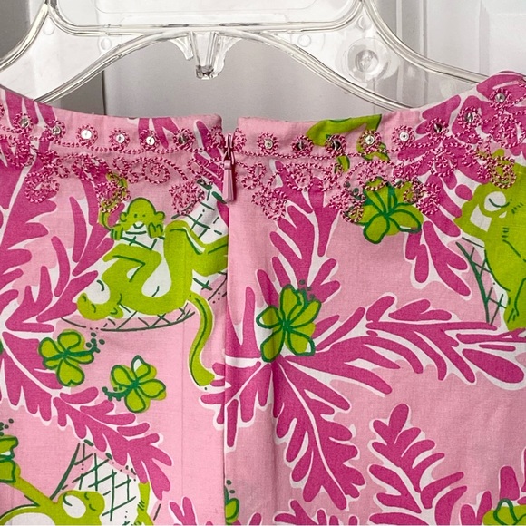 Lilly Pulitzer Phipps Pink Mommy & Me Delphine Top Monkeys Sequin Detail 6 - Picture 7 of 10